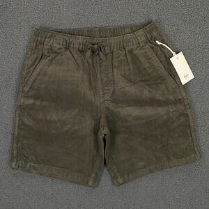 Katin Corduroy Patio Short Mens Small Gravel Gray Surf Drawstring Beach NWT